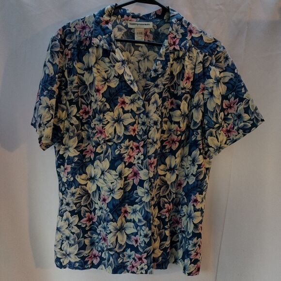 Cathy Daniels floral shirt - Picture 1 of 5